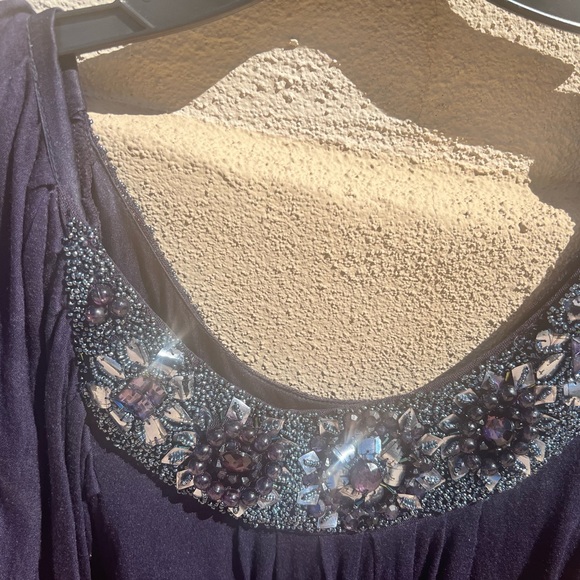 Hannah Jo purple sequence blouse size small - Picture 13 of 17